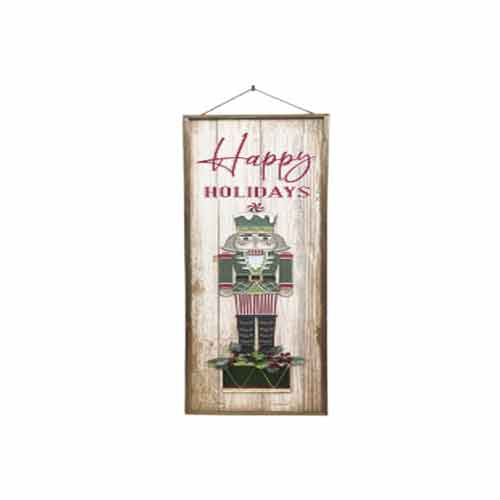 [CHSUN12] 360 HOME CHRISTMAS DECORATION 12.1*1.25*43.5"  HANGING WOODEN