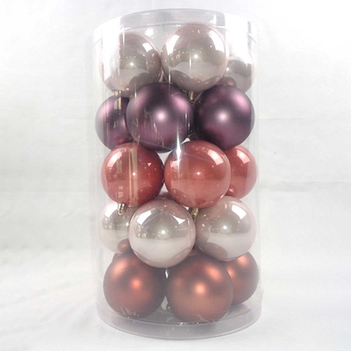 [BOPVC1] 360 HOME CHRISTMAS DECORATION PLASTIC BALL 8cm*25pcs,10matt10pearl
