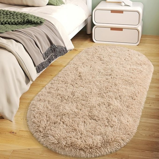 [FOMA-F1] 360 HOME FLOOR MAT OVAL BEIGE 50*80CM