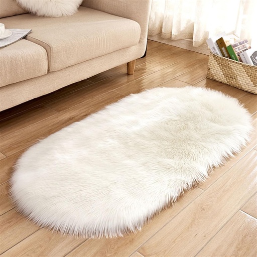[FOMA-G1] 360 HOME FLOOR MAT OVAL WHITE 50*80CM