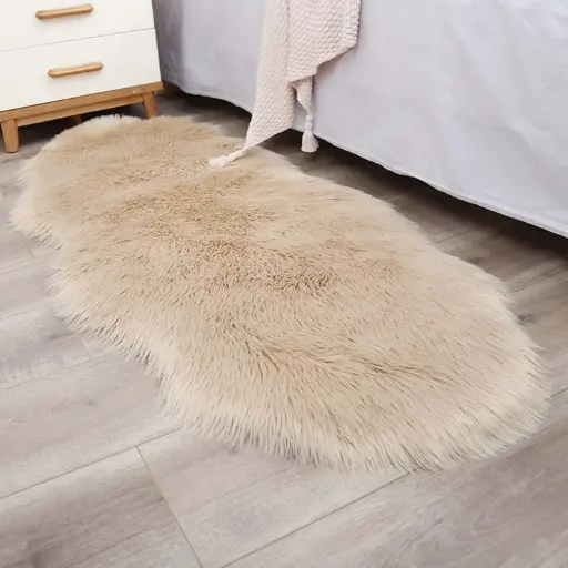 [FOMA-I2] 360 HOME FLOOR MAT OVAL WAVE BEIGE 60*180CM