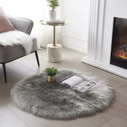 [FOMA-L2] 360 HOME FLOOR MAT ROUND GREY  100*100cm 