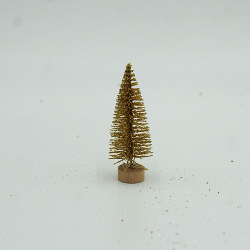 [MT-CH25T13] 360 HOME CHRISTMAS MINI TREE GOLD+GLITTER 7CM PACK OF 5PCS