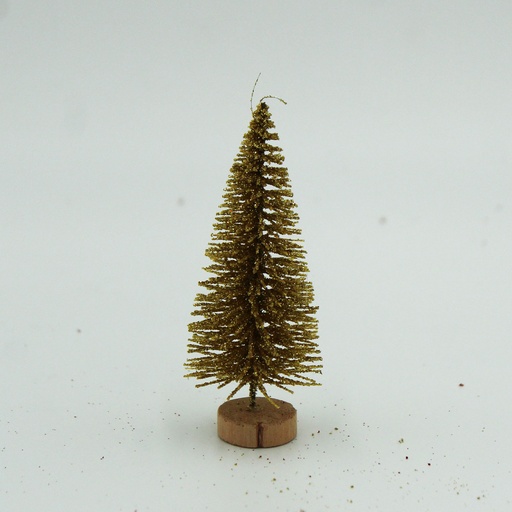 [MT-CH25T14] 360 HOME CHRISTMAS MINI TREE GOLD+GLITTER 8.5CM PACK OF 5PCS