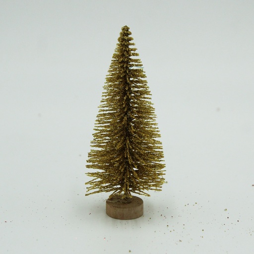 [MT-CH25T15] 360 HOME CHRISTMAS MINI TREE GOLD+GLITTER 10CM PACK OF 5PCS