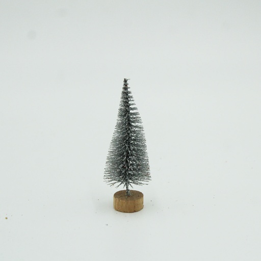 [MT-CH25T18] 360 HOME CHRISTMAS MINI TREE SILVER+GLITTER 7CM PACK OF 5PCS