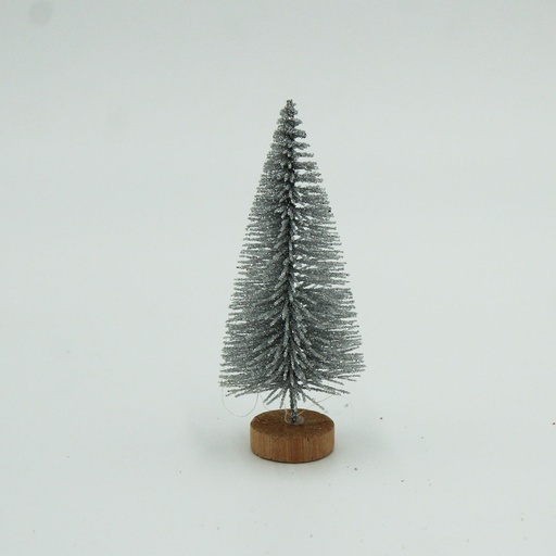 [MT-CH25T19] 360 HOME CHRISTMAS MINI TREE SILVER+GLITTER 8.5CM PACK OF 5PCS 