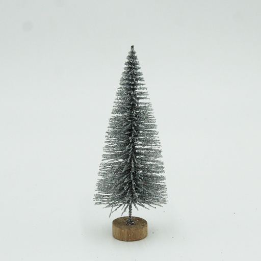 [MT-CH25T20] 360 HOME CHRISTMAS MINI TREE SILVER+GLITTER 10CM PACK MOF 5PCS 