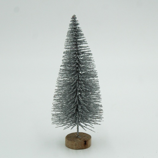 [MT-CH25T21] 360 HOME CHRISTMAS MINI TREE SILVER+GLITTER 12.5CM PACK OF 5PCS 