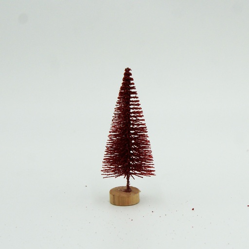 [MT-CH25T23] 360 HOME CHRISTMAS MINI TREE RED+GLITTER 8.5CM PACK OF 5PCS 