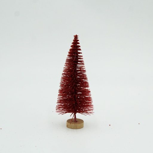 [MT-CH25T24] 360 HOME CHRISTMAS MINI TREE RED+GLITTER 10CM PACK OF 5PCS 