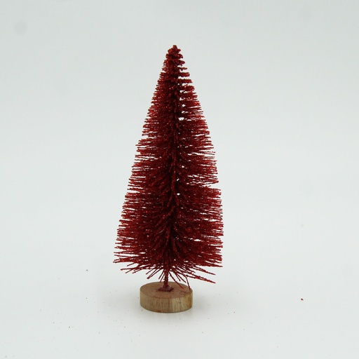 [MT-CH25T25] 360 HOME CHRISTMAS MINI TREE RED+GLITTER 12.5CM PACK OF 5PCS
