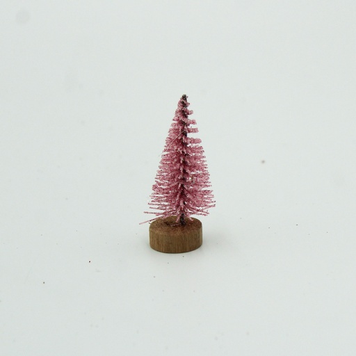 [MT-CH25T27] 360 HOME CHRISTMAS MINI TREE PINK+GLITTER 3.5CM PACK OF 5PCS 