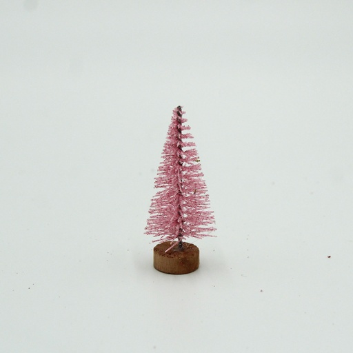 [MT-CH25T28] 360 HOME CHRISTMAS MINI TREE PINK+GLITTER 6.5CM PACK OF 5PCS 