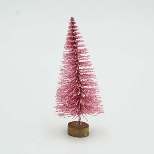 [MT-CH25T30] 360 HOME CHRISTMAS MINI TREE PINK+GLITTER 10CM PACK OF 5PCS 