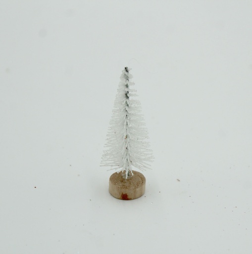 [MT-CH25T32] 360 HOME CHRISTMAS MINI TREE WHITE+GLITTER 6.5CM PACK OF 5PCS
