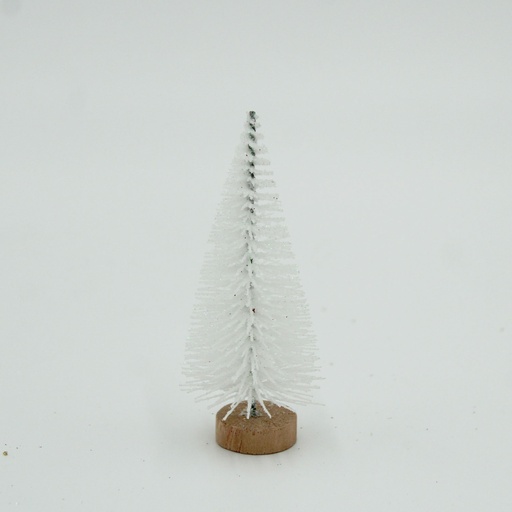 [MT-CH25T33] 360 HOME CHRISTMAS MINI TREE WHITE+GLITTER 8.5CM PACK OF 5PCS