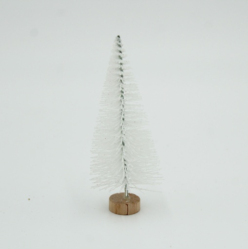 [MT-CH25T34] 360 HOME CHRISTMAS MINI TREE WHITE+GLITTER 10CM PACK OF 5PCS
