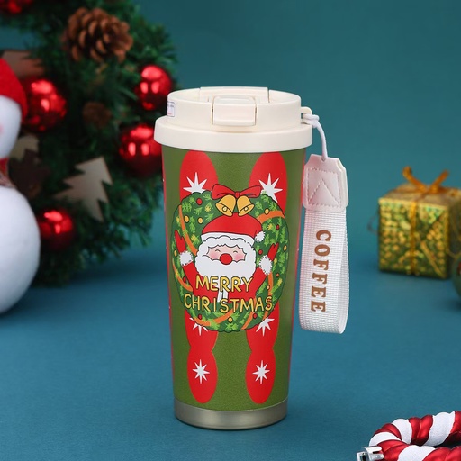[CH25MUG3] 360 HOME CHRISTMAS MUG SANTA CLAUS 520ML WITH LID