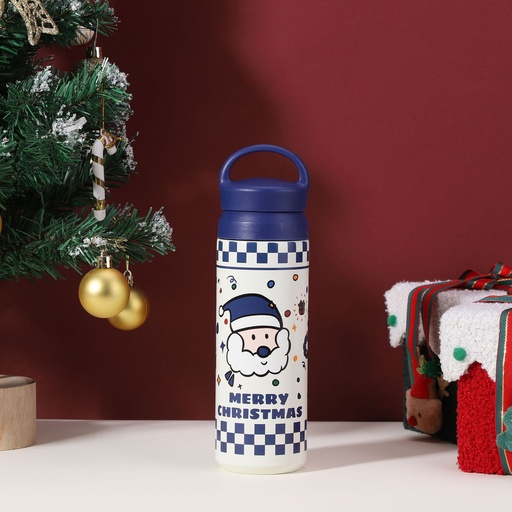 [CH25MUG71] 360 HOME CHRISTMAS THERMOS STAINLESS STEEL 500MLBLUE EASY HANDLED LID