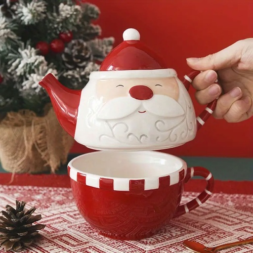 [CH25MUG102] 360 HOME CHRISTMAS TEAPOT SET MOTHER&DAUGHTER TP:17.7*12.1*11.2CM C:14.5*11.8*7.5CM