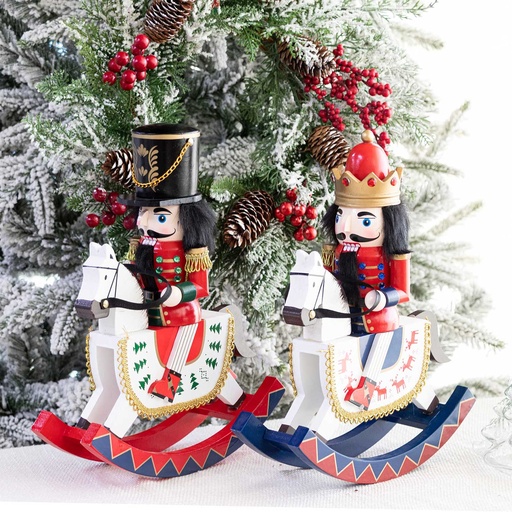 [NUTC-9] 360 HOME CHRISTMAS NUTCRACKER HORSE RIDING WOODEN 25*8.5*30CMMULTI COLOR 