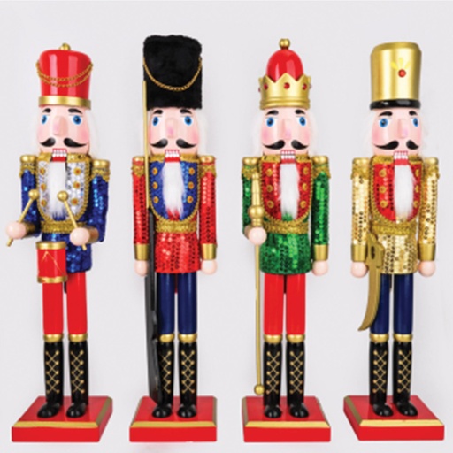 [NUTC-31] 360 HOME CHRISTMAS NUTCRACKER 20*20*120CM CHEERFUL COLORS 