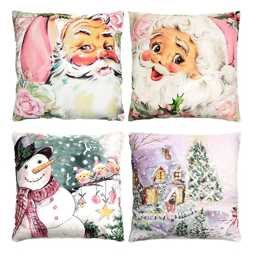 [CHPLC1] 360 HOME CHRISTMAS PILLOW COVER 45*45CM POLYESTER MID CENTURY VINTAGE DESIGN