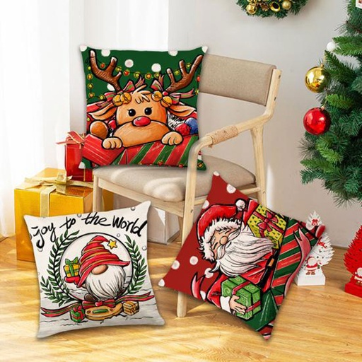 [CHPLC6] 360 HOME CHRISTMAS PILLOW COVER 45*45CM POLYESTER CHRISTMAS THEMED FESTIVE
