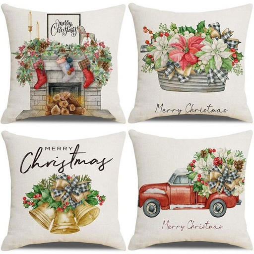 [CHPLC22] 360 HOME CHRISTMAS PILLOW COVER 45*45CM POLYESTER FLORAL ARRANGEMENT DESIGNS