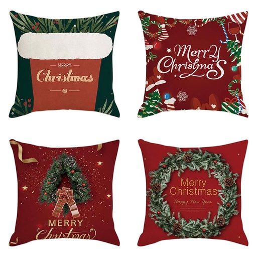 [CHPLC28] 360 HOME CHRISTMAS PILLOW COVER 45*45CM POLYESTER WARM COLORS BACKGROUND