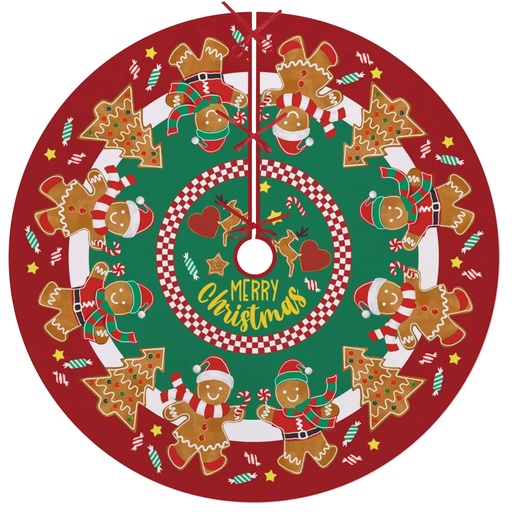 [TRSKIRT7] 360 HOME CHRISTMAS TREE SKIRT ROUND 20CM POLYESTER  CENTER HOLE 