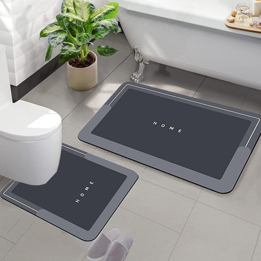 [BMAT48-1] 360 HOME BATHMAT SET  50*80+40*50 3.5MM DIATOM MUD