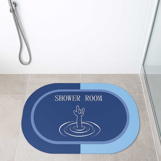 [BMAT48-5] 360 HOME DOOTMAT PRINTED 48*78CM DIATOM MUD POLYESTER FIBER+RUBBER BACKING