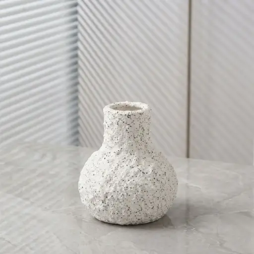 [VASE42-76] 360 HOME VASE CERAMIC WHITE MATT 13*16