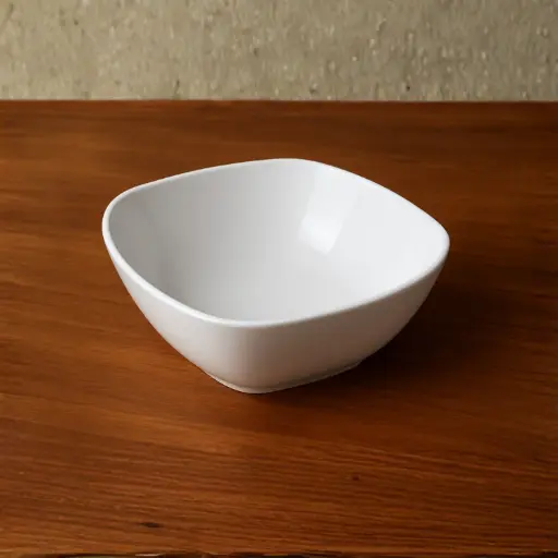 [OPPLA8] 360 HOMEBOWL 5" OPAL GLASS WHITE PLAIN