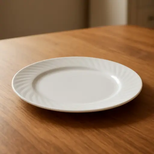 [OPPLA18] 360 HOME PLATE FLAT 10" OPAL GLASS WHITE PLAIN