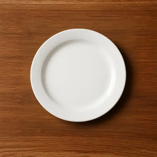 [OPPLA25] 360 HOME PLATE DESSERT 7.5" OPAL GLASS WHITE PLAIN