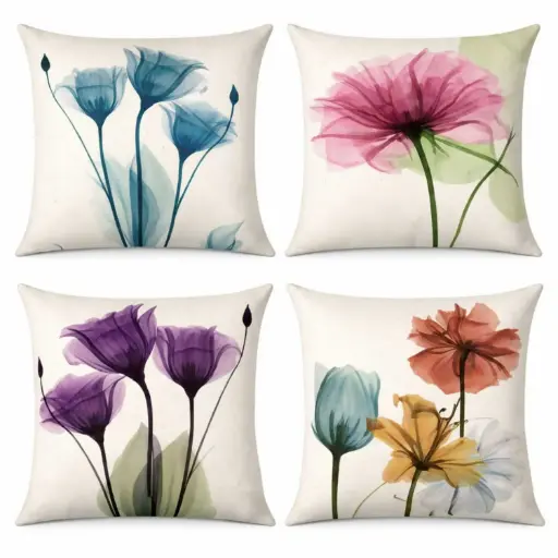 [EVPIL16] 360 HOME PILLOW COVERS 45*45 MULTICOLOR FLORAL PATTERN