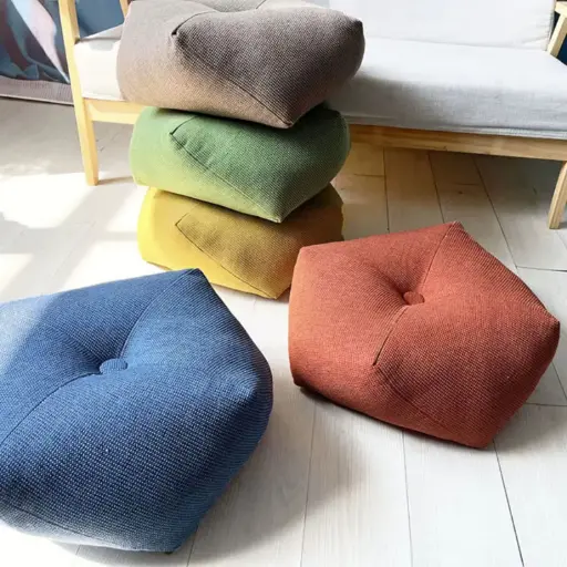 [ALPILO8] 360 HOME CUSHION  50*50cm BLUE, BURGUNDY PLAIN