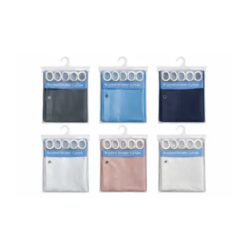 [BATH17] 360 HOME SHOWER CURTAINS  180x180 BLUE PLAIN