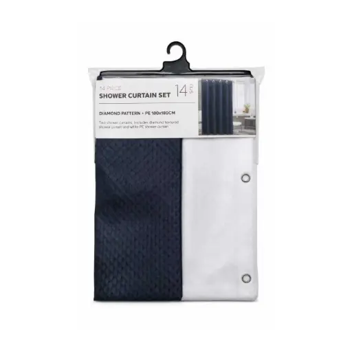 [BATH18] 360 HOME SHOWER CURTAINS 180x180 MULTICOLOR