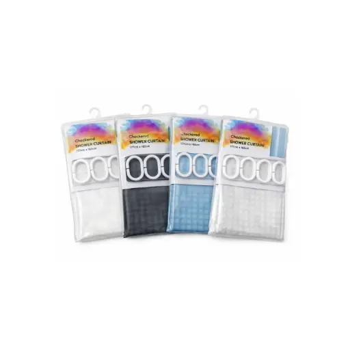 [BATH21] 360 HOME SHOWER CURTAINS 177X182CM MULTICOLOR STRIPES
