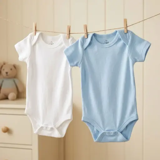 [EG-BSWB-12M] 360 COTTON BODY BABY 100% COTTON SHORT SLEEVE WHITE/BLUE 12M