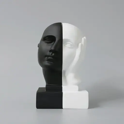 [HODE4] 360 HOME THINKER BOOKENDS 9*8.5*20 BLACK & WHITE