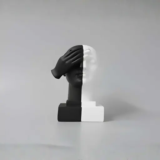 [HODE6] 360 HOME THINKER BOOKENDS 9*8.5*20 BLACK & WHITE