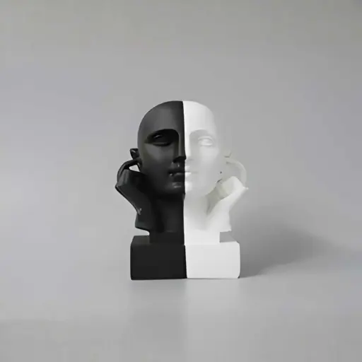 [HODE8] 360 HOME THINKER BOOKENDS 9*8.5*20 BLACK & WHITE
