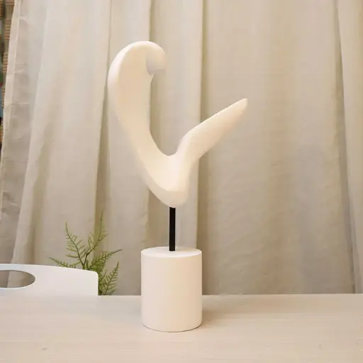 [HODE30] 360 HOME ABSTRACT BIRD SCULPTURES 25*10*46 WHITE