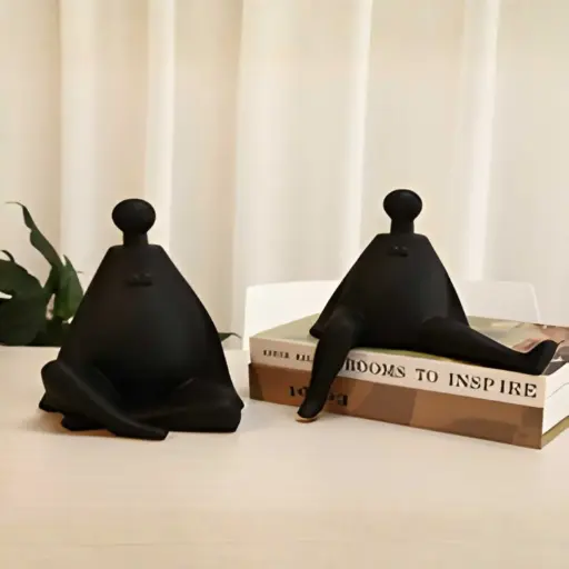 [HODE36] 360 HOME ABSTRACT BOOKENDS 23*17*23 BLACK