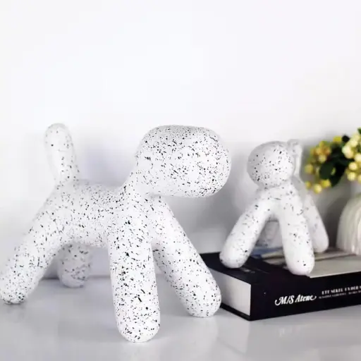 [HODE38] 360 HOME BALLOON DOG FIGURES 29.5*17*24 BLACK & WHITE
